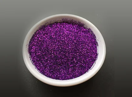 purple glitter dip powder