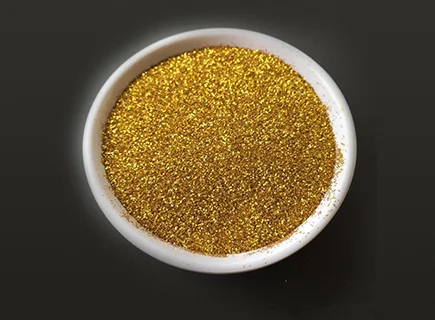 golden glitter powder