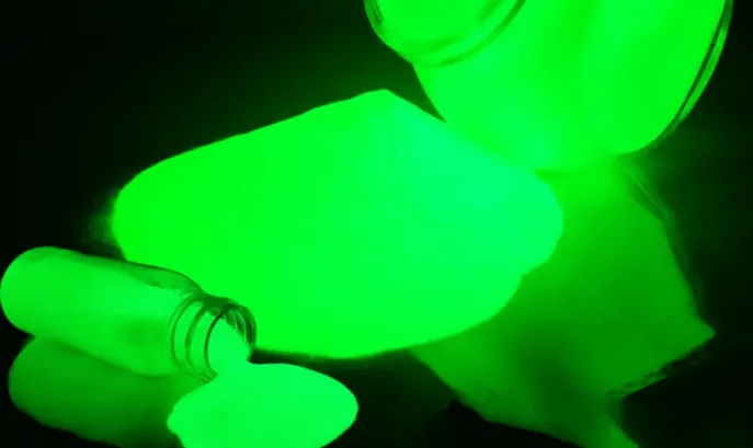 High brightness of glow in the dark pigment