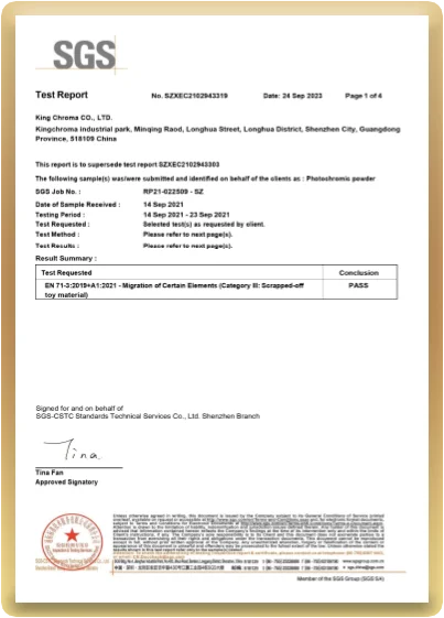 Photochromic - SGS