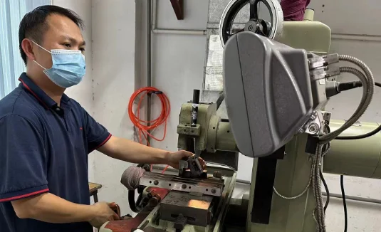 Workers produce pigment