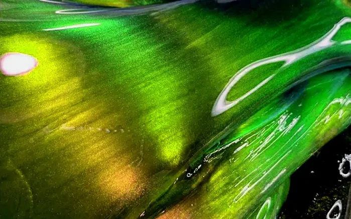 What are the primary components of chameleon paint?