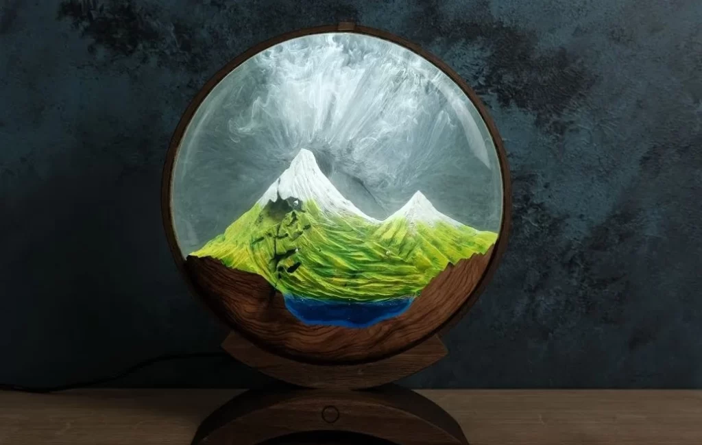 Mica epoxy lamp